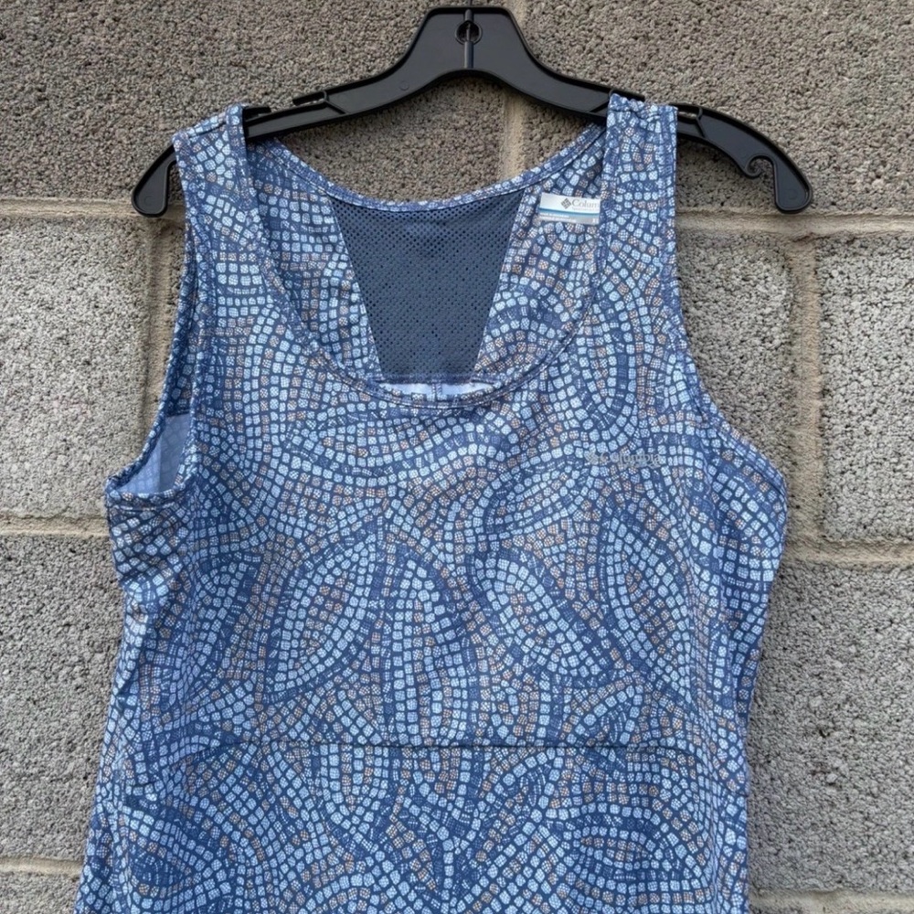 Columbia PFG Women's XL Midway Bay Active Tank Mini Dress Blues Cooling Vacation - Picture 2 of 11